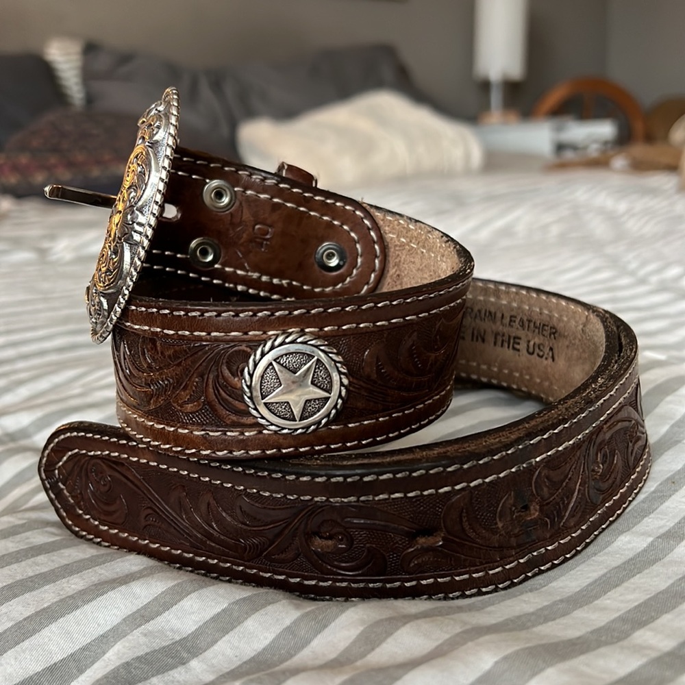 Nocona Mens Leather Belt
